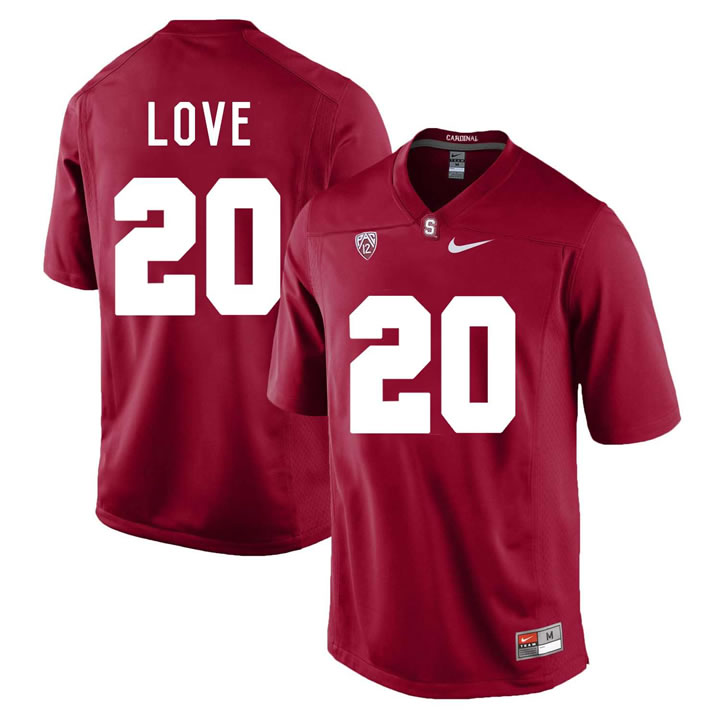 Stanford Cardinal 20 Bryce Love Cardinal College Football Jersey DingZhi